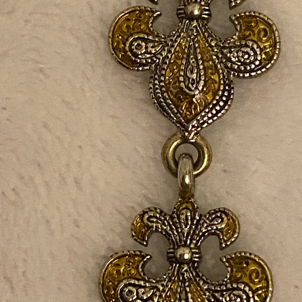 Source Unknown Gold And Silver Ornate Bracelet - image 4